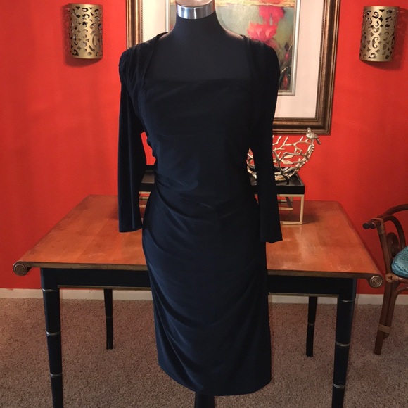 JS Boutique Dresses & Skirts - JS BOUTIQUE LONG SLEEVE LBD SQUARE NECK DRESS